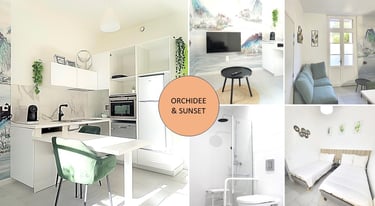 Location appartement "Sunset" et "Orchidée" pour cures thermales à Lamalou les bains
