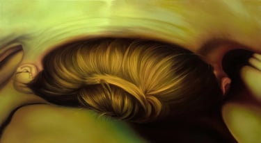 Anita Papp artist, oil painting, distortion