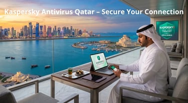 aspersky Qatar premium protection on a luxury Doha terrace overlooking West Bay and the Museum of Islamic Art