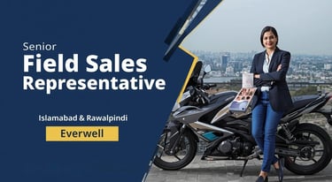  Everwell Senior Field Sales Representative hiring poster for Islamabad and Rawalpindi.