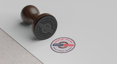 a stamp on a piece of paper