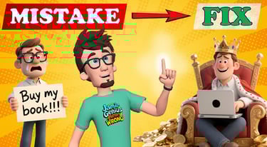 Thumbnail from the first Jamie Genius video: 7 common writing mistakes