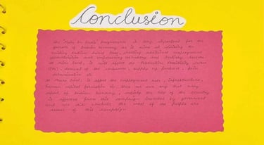 conclusion page in economics project