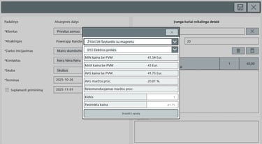 Power apps CRM naujas įrasas detalių pardavimai