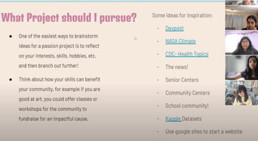 STEM workshop about passion projects by IntelliHer