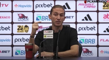 Filipe Luís em coletiva após eliminação para o Atlético MG