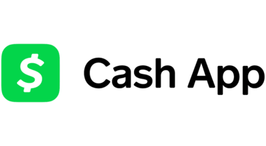 Cash App mobile payment app icon with a white dollar sign inside a green square on a black background.