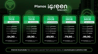 Escolha o seu plano iGreen Telecom