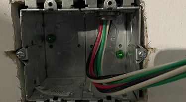 Metal electric box wiring