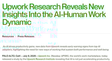 Upwork Research about AI-Human dynamic