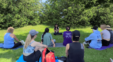 Rio leading an in-person group workshop