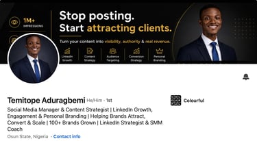 Temitope Aduragbemi, Stop posting. Start attracting clients.