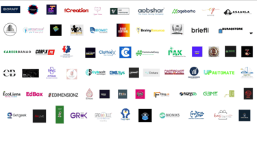 This is an image of all startups that attended XSEED's training sessions and graduated 