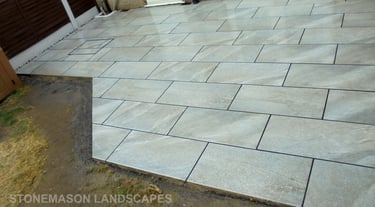 Small Staggered Porcelain Patio