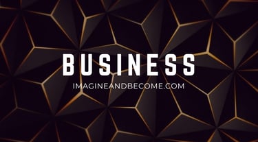 a business card with a black and gold geometric pattern
