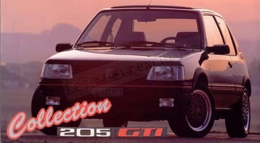 Brochure Peugeot 205 GTI Collection
