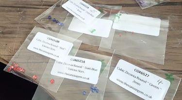 a table with several different types of items on it