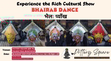 Bhairab Dance, Pottery Square 26 August 2023 (A group masks and costumes)