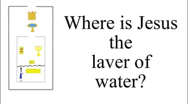 Where is Jesus the laver of water?