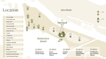 Nawayef Village residences on Al Hudayriyat Island, Abu Dhabi
