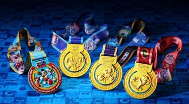 2018 Hong Kong Disneyland 10K Race Weekend 3K, 5K, 10K and Kids Medals