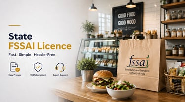 State FSSAI Licence for Food Businesses and Food Manufacturers in India