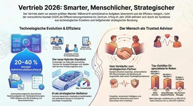 Infographic about sales trends 2026 showing AI technology efficiency and the role of the trusted advisor.