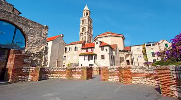 vista do palácio de Diocleciano