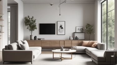 Bright living room with modern inventory