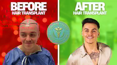 before and after hair transplant turkey