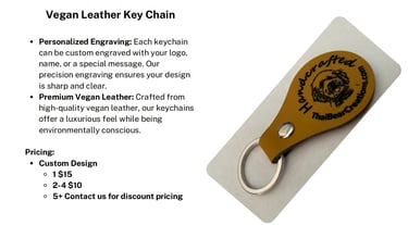 Custom vegan leather keychain
