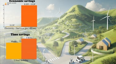 a graphic of a car driving down a hill