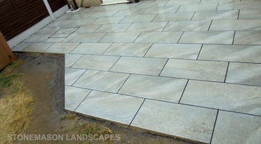 Small Staggered Porcelain Patio