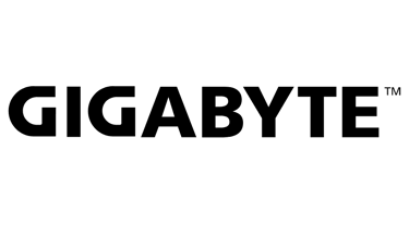 Logo de Gigabyte escrito en negro