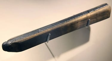 This is said to be the oldest known pencil still in existence, found in a house dating from 1630. Image: BBC
