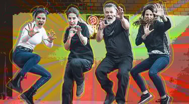 a group of people that are dancing on stage