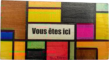 Toile tableau lampe Ligne couleurs maxime Risbourque