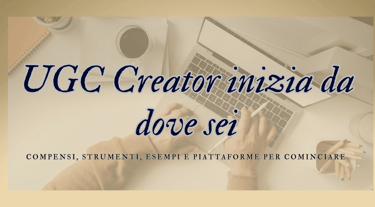 Donna freelance che lavora al computer da casa, simbolo di un'attività UGC indipendente e creativa"