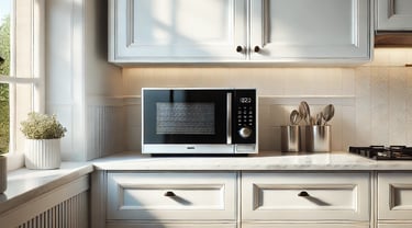 kitchen with a microwave oven