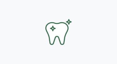 Shiny tooth outline