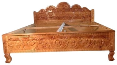 Handcrafted Teak Bed from India – Solid Wood Furniture