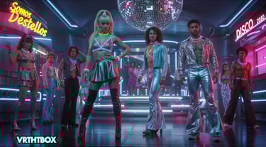 canción SOMOS DESTELLOS, retromusic, musica italo disco, disco 80s, love, retro 80s. VRTHTBOX