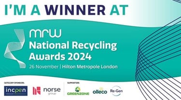 Graphic showing that Tech-Takeback won the Social Value award in the 2024 National Recycling Awards