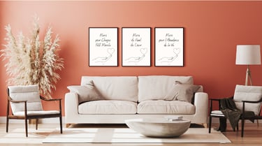 Décoration murale avec des posters de la série Merci Danabelle B Créations