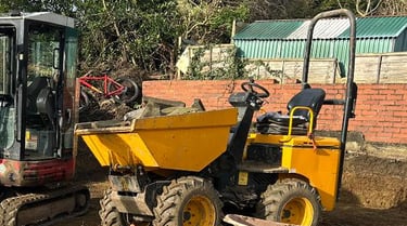 Tracked dumper for garden clearance in Harborne