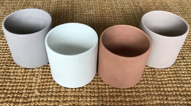 Hand-painted textured vases