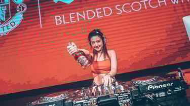 Party DJ in a Chivas Party in Phnom Penh Cambodia