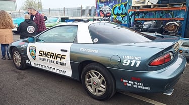 Chevrolet Camaro 'SHERIFF' car at a car meet in Yorkshire