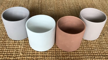 Hand-painted textured vases