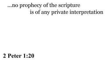 2 Peter 1:20 You should see
